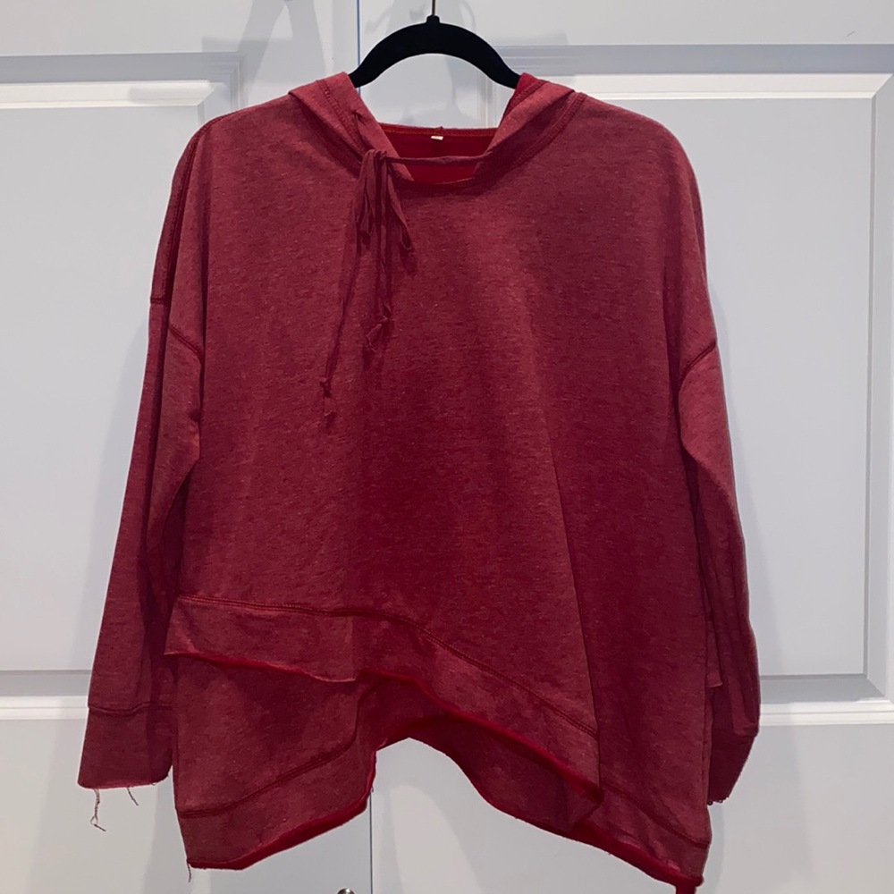 Oversized red hoodie